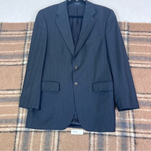 Ralph Lauren Other - Ralph Lauren Sport Coat Mens 39R 100% Wool Charcoal and Blue Striped